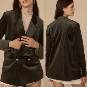 Anthropologie - Maeve Dark Olive Women's Blazer